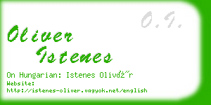 oliver istenes business card